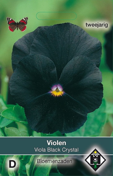 Pansy Black Crystal (Viola wittrockiana) 275 seeds